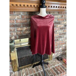 J Jill Pink Velour Velvet Top Size XL